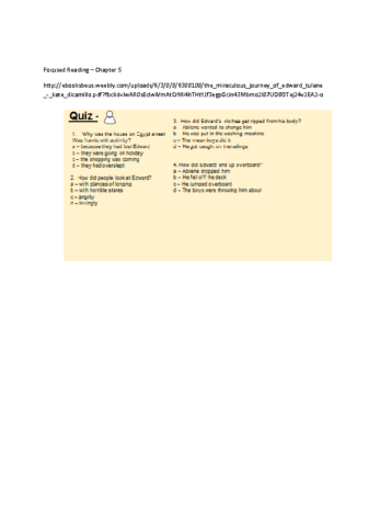 Focused Reading Chapter 5