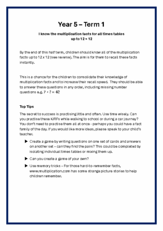 Year 5 T1