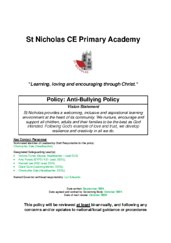 Anti-Bullying Policy