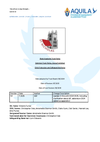 Child Protection & Safeguarding Policy